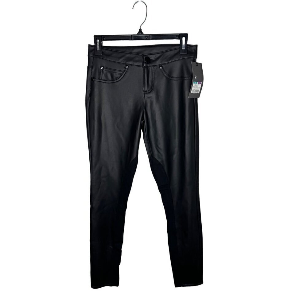 NWT Mossimo Faux Leather Pants Ebony Size 2